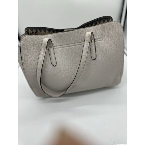 NANETTE LAPORE Light Gray Bowed Shoulder Bag Double Handeled Purse - Picture 2 of 12